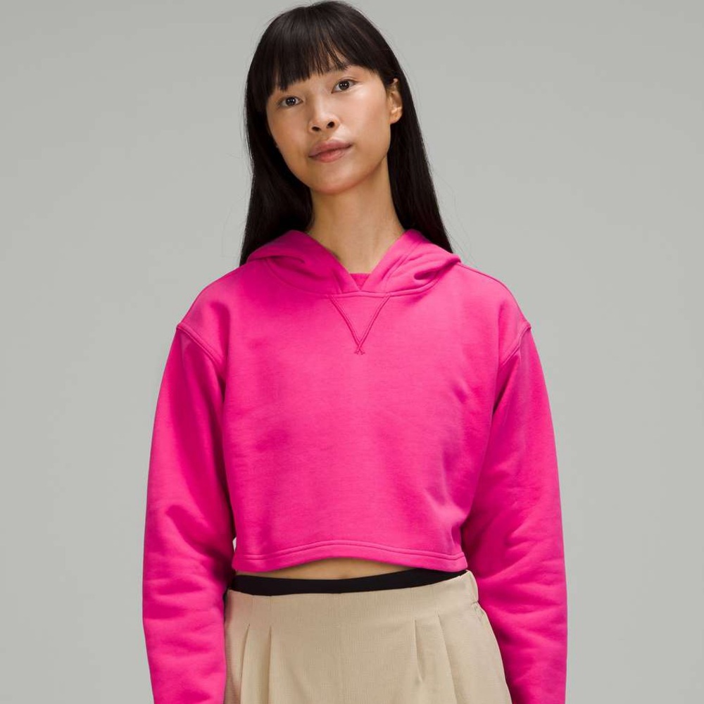 Lululemon All Yours Cropped Hoodie - Sonic Pink - Picture 2 of 10